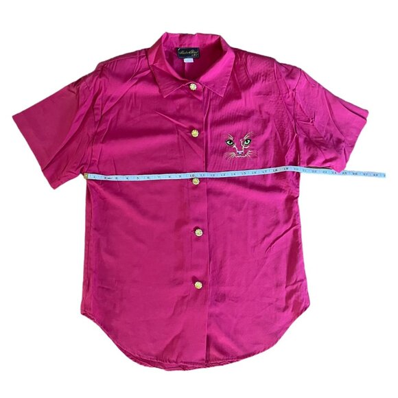 VTG Embroidered Cat Shirt - Picture 5 of 6